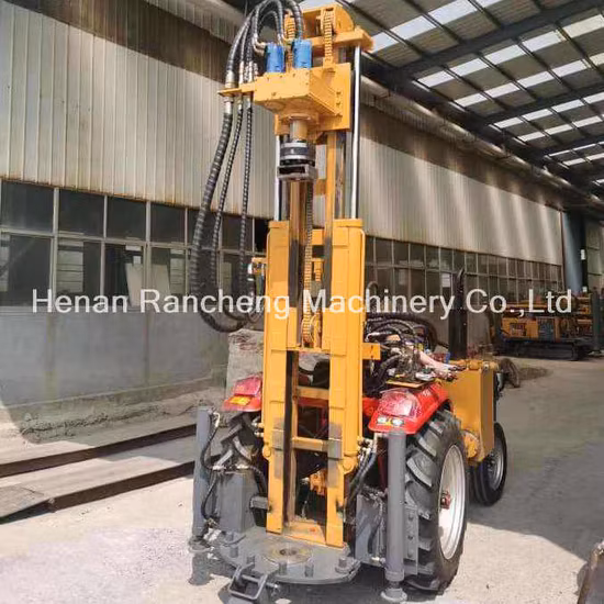RC200wt Four-Wheel Tractor Mounted Hydraulic Deep Water Well Drilling Rig Machine /Tractor Borehole Water Drilling Rig Machine /Water Drilling Equipment