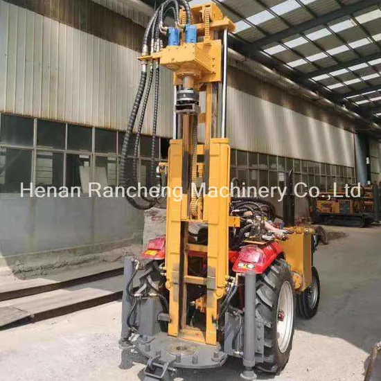RC200wt Four-Wheel Tractor Mounted Hydraulic Deep Water Well Drilling Rig Machine /Tractor Borehole Water Drilling Rig Machine /Water Drilling Equipment