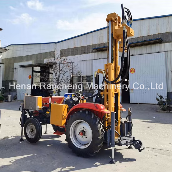 RC200wt Four-Wheel Tractor Mounted Hydraulic Deep Water Well Drilling Rig Machine /Tractor Borehole Water Drilling Rig Machine /Water Drilling Equipment