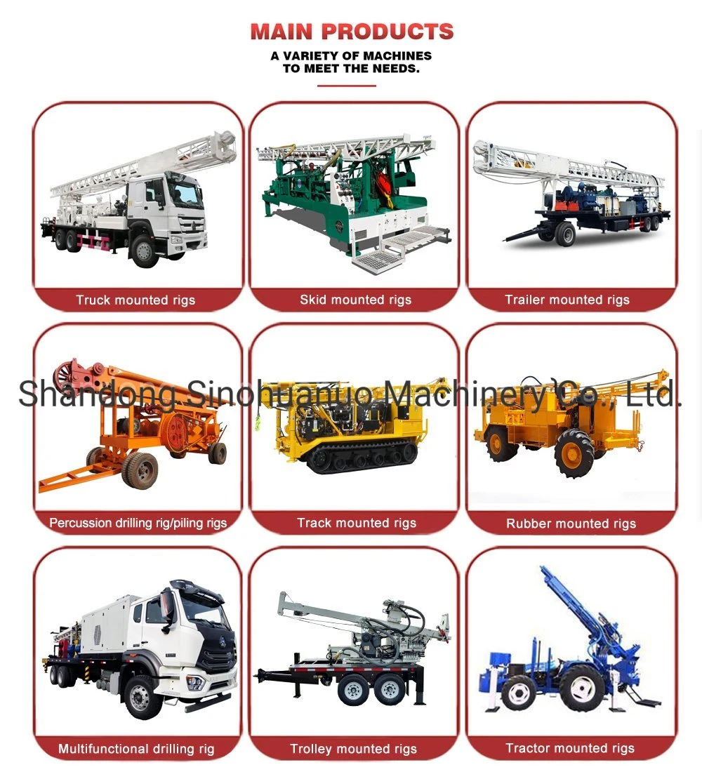 400m Trailer Type Borehole Drilling Machine/Hydraulic Multifunctional Drill Rig with Autoloader/DTH Drilling Rig and Rotary Drilling Rig for Sale