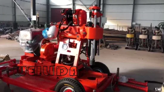 Máquina perfuradora rotativa hidráulica multifuncional de 100m com motor diesel para Spt, Mining Diamond Coring